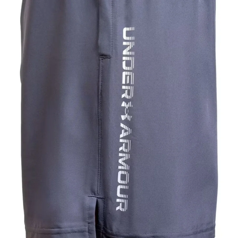 NWT Under Armour Men's Woven Wordmark Short Size Small Grey